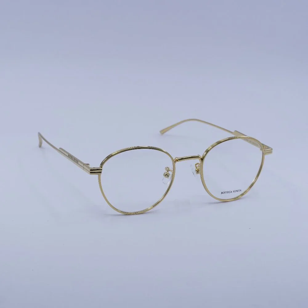 Bottega Veneta BV1016OA 002 Eyeglasses Gold 50mm Round Frame